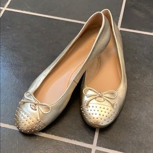 Coach Doreen metallic gold flats size 9